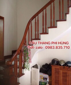 Mẫu cầu thang gỗ đẹp, cầu thang gỗ Hà Nội