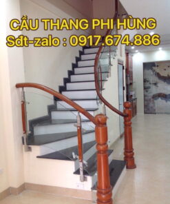 Cầu thang kính cầu thang kính đẹp Hà Nội