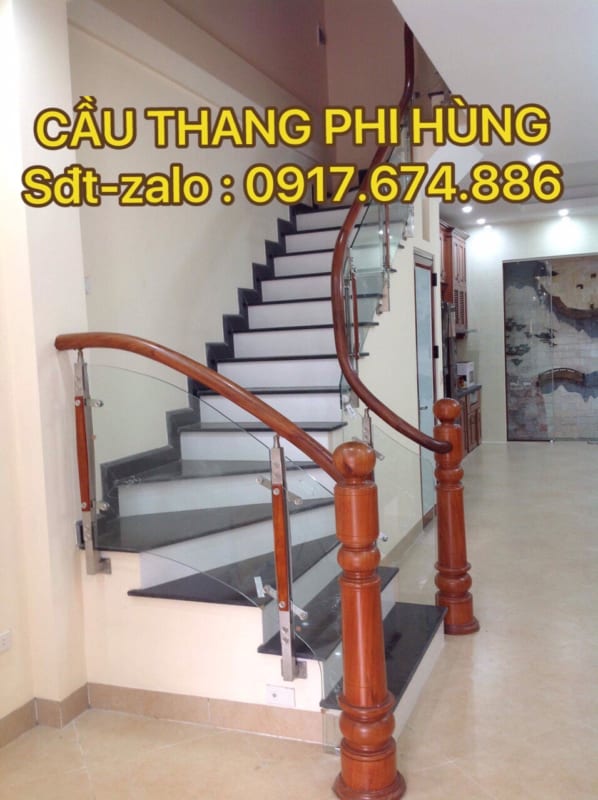 Cầu thang kính cầu thang kính đẹp Hà Nội