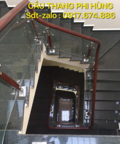 Cầu Thang Kính Cường Lực Tay Vịn Gỗ, Cầu Thang Inox, Inox Tay Vịn Gỗ, Đơn Vị Thi Công Cầu Thang Lan Can Số 1 Hà Nội