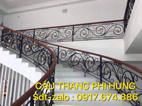 Cầu thang sắt nghệ thuật đẹp, báo giá cầu thang sắt nghệ thuật