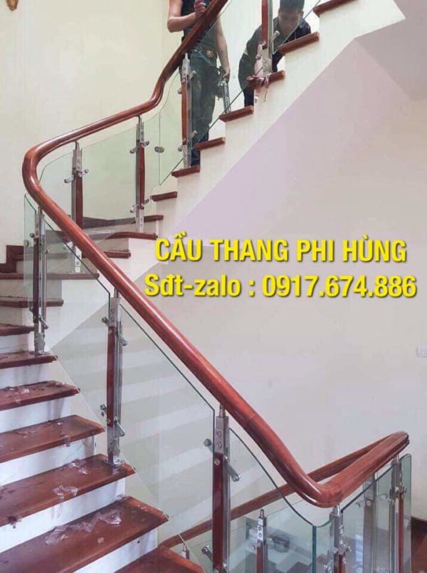 Cầu thang kính đẹp, cầu thang kính cường lực