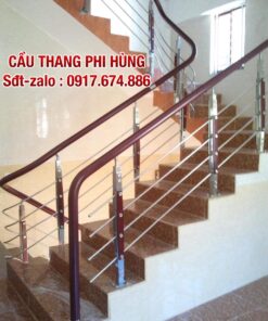 Cầu thang Inox tay vịn nhựa