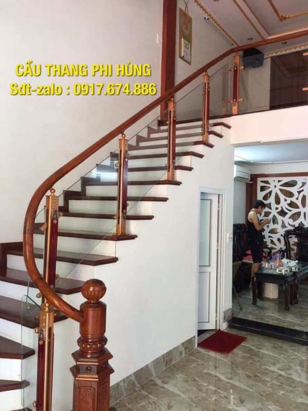 Cầu thang kính đẹp. Cầu thang lan can kính cường lực