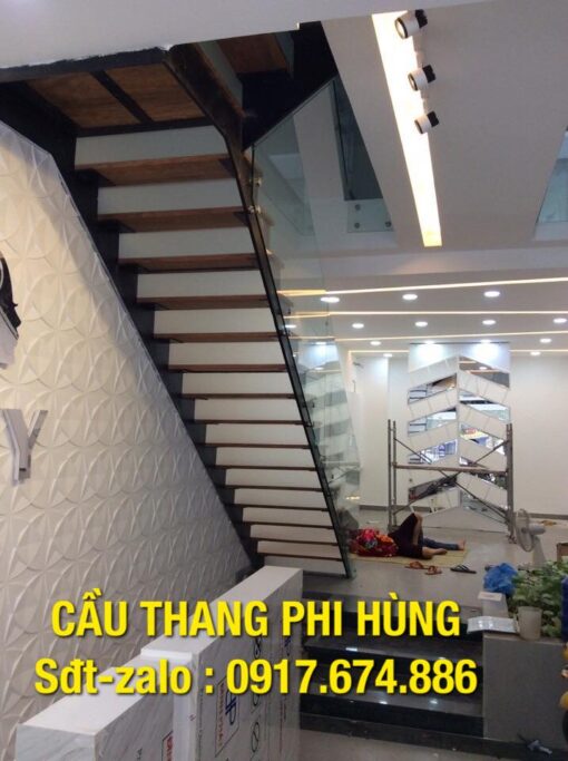 Cầu thang xương cá, báo giá cầu thang xương cá