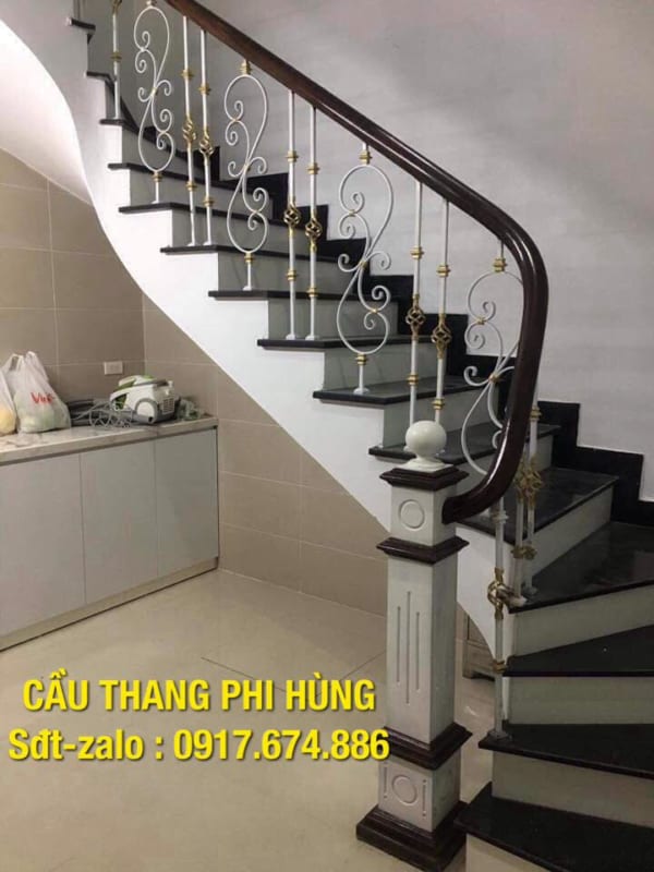 Cầu thang sắt hoa nghệ thuật