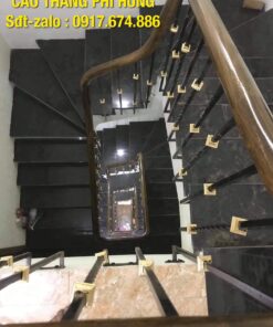 Mẫu cầu thang sắt nghệ thuật đẹp, cầu thang sắt gỗ đẹp