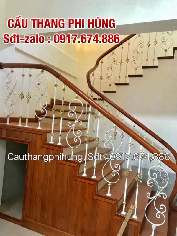 Cầu thang sắt nghệ thuật, cầu thang sắt mỹ thuật, cầu thang lan can sắt nghệ thuật tại Hà Nội