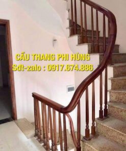 Cầu thang gỗ đẹp, cầu thang con tiện gỗ