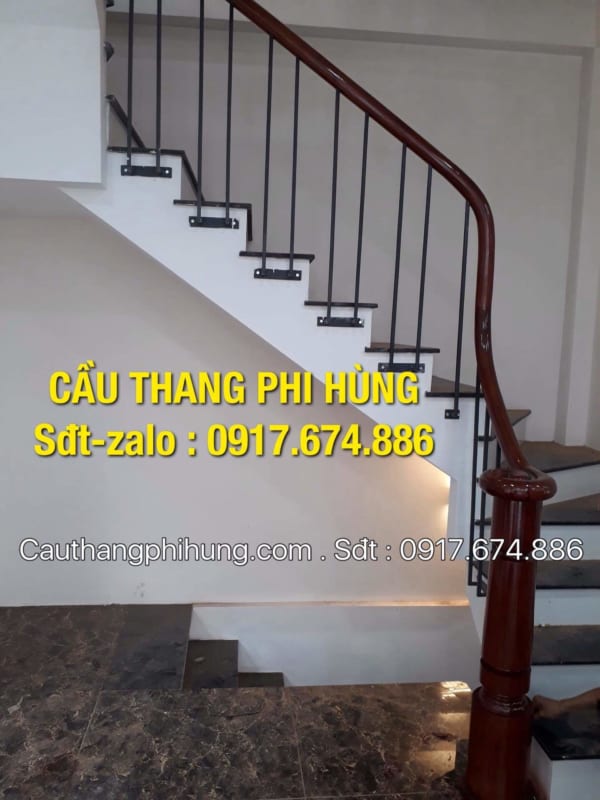 Cầu thang sắt gỗ, Cầu thang lan can sắt đẹp tại Hà Nội