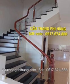 Cầu thang kính gỗ, Cầu thang kính đẹp tại Hà Nội, Cầu thang kính cường lực