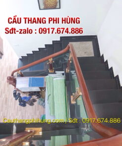 Top 101 mẫu cầu thang kính tay vịn gỗ tại Hà Nội
