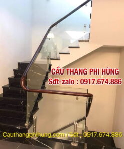 Cập Nhật các mẫu lan can cầu thang kính tay vịn gỗ, Cầu thang kính tay vịn inox đẹp, hiện đại, thi công chuyên nghiệp