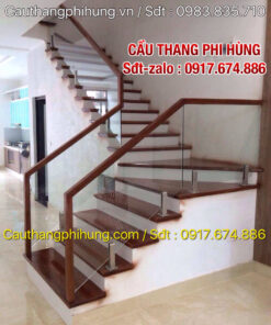 Xem ngay 999 mẫu lan can cầu thang kính cường lực tay vịn gỗ, Báo giá cầu thang kính đẹp hiện đại tại Hà Nội