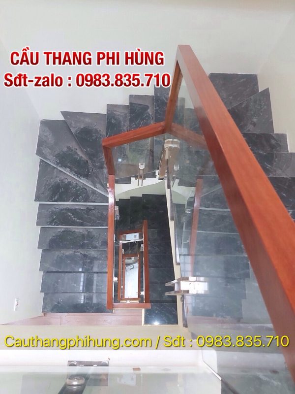 LAN CAN CẦU THANG GỖ KÍNH HIỆN ĐẠI