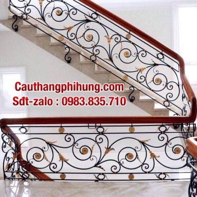 LAN CAN CẦU THANG SẮT GỖ ĐẸP