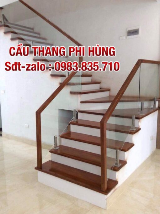 Mẫu Cầu Thang Kính Cường Lực Đẹp . Cầu Thang Kính Gỗ Đẹp Tại Hà Nội