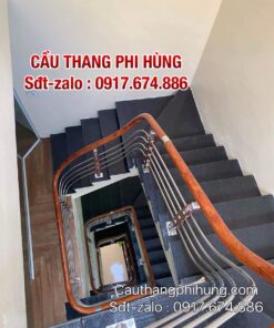 Cầu Thang Inox Đẹp Tay Vịn Gỗ . Mẫu Cầu Thang Inox Gỗ Tại Hà Nội