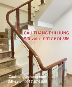 Cầu Thang Kính Đẹp Hiện Đại . Tay Vịn Cầu Thang Kính Gỗ Đẹp Hà Nội