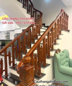 Cầu Thang Gỗ Đẹp Hà Nội . Mẫu Cầu Thang Con Tiện Gỗ Đẹp