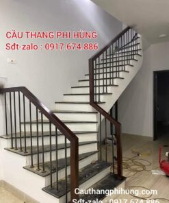 Cầu Thang Sắt Đẹp Nghệ Thuật . Mẫu Cầu Thang Sắt Đẹp Tay Vịn Gỗ