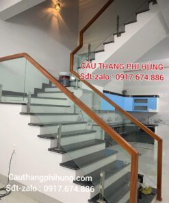 Cầu Thang Kính Đẹp Hiện Đại . Tay Vịn Cầu Thang Gỗ Kính Đẹp Hà Nội