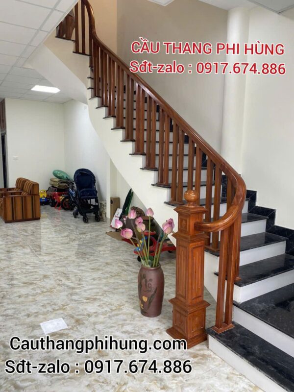 Cầu Thang Con Tiện Gỗ . Cầu Thang Gỗ Lim Nam Phi Đẹp