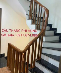 Cầu Thang Gỗ Đẹp Tại Hà Nội . Mẫu Cầu Thang Gỗ Lim Nam Phi