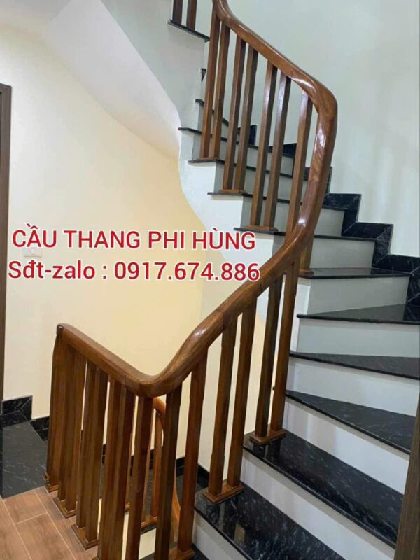 Cầu Thang Gỗ Đẹp Tại Hà Nội . Mẫu Cầu Thang Gỗ Lim Nam Phi