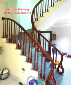Cầu Thang Gỗ Đẹp Hà Nội . Tay Vịn Cầu Thang Gỗ Lim Nam Phi